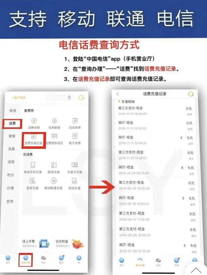 【活动】移动、联通、电信三网话费充值有优惠,多充多优惠!