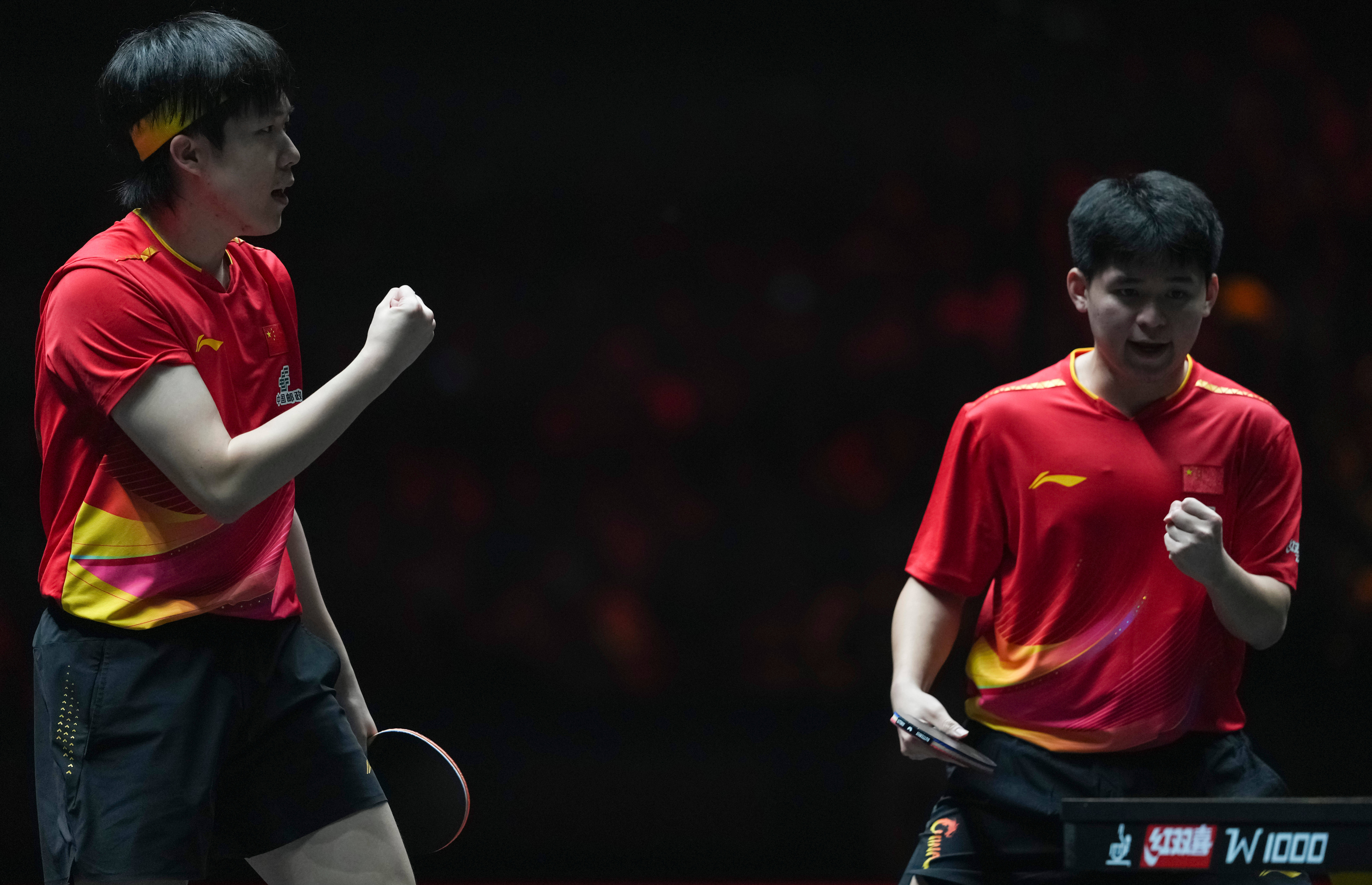 (体育)乒乓球——WTT中国大满贯赛:林诗栋/王楚钦晋级男双四强